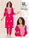 Saiyaara By Blue Hills Rayon Embroidery Kurti With Bottom Exporters In India
